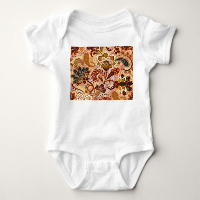 Body Indian Paisley : Floral Vintage Brown (Devant)