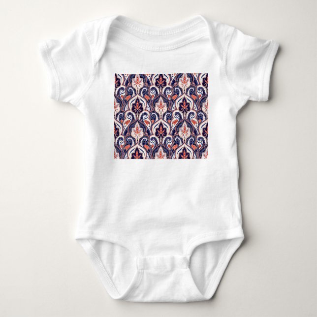 Body Indian Paisley : Médaillon Floral Sans Seamless. (Devant)