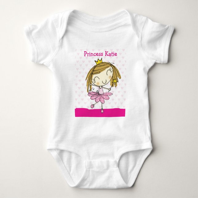 Body ♥ INFANT CREEPER ♥ mignon rose princesse nom perso (Devant)