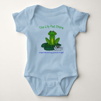 Body Infant's Frog on a Lily Pad Blue Bodysuit