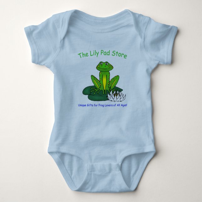 Body Infant's Frog on a Lily Pad Blue Bodysuit (Devant)