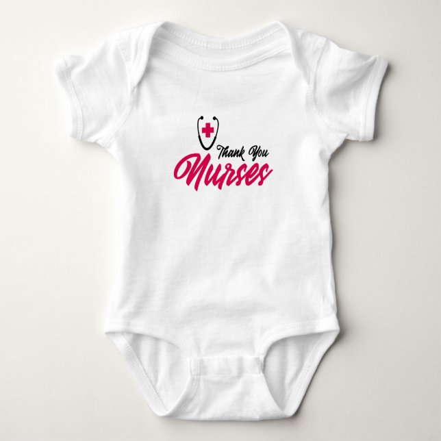Body Infirmières Mercis| Rose (Devant)