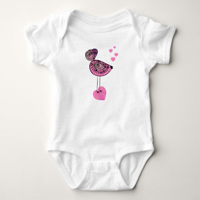 Body Inséparable de rose d'équipement de bébé (Devant)