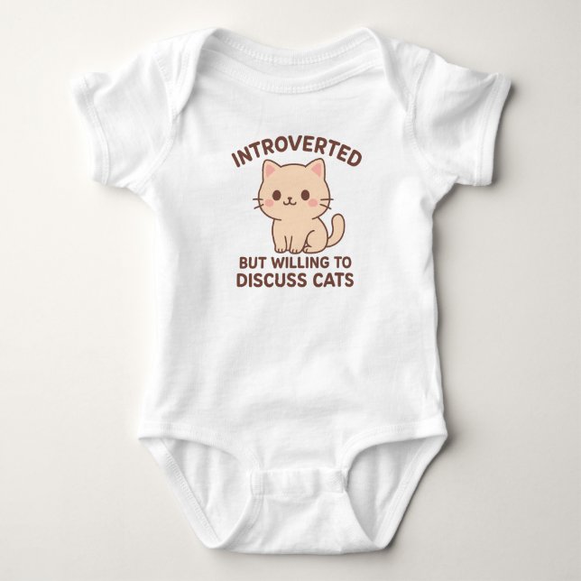 Body  Introvert But Discuss Cats Baby One-Pieces (Devant)