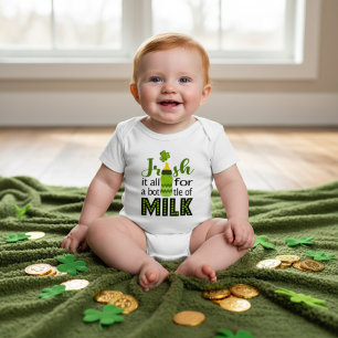 Body Irlandais tout pour un biberon de lait St Paddy'