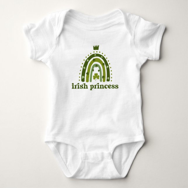 Body Irlandaise St. Patrick's Day Green Boho Rainbo (Devant)