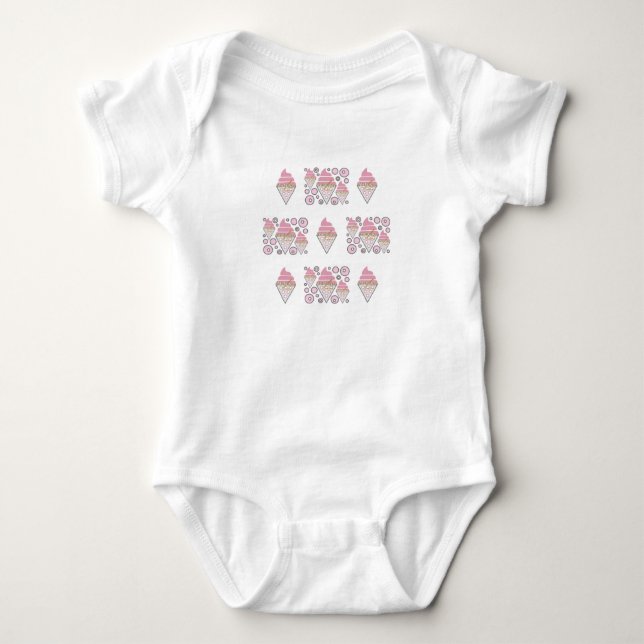 Body Irrésistible Crème glacée Licorice Bodysuit bébé (Devant)