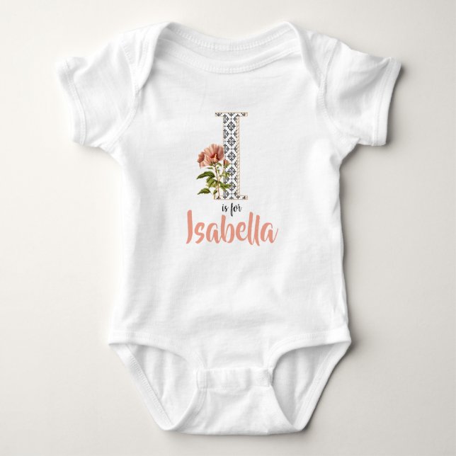 Body Isabella Nom Reveal Floral Lettre Girl Whimsical (Devant)