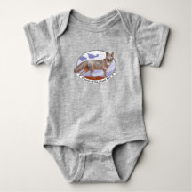 Island Fox Logo Gray Baby Bodysuit One Piece