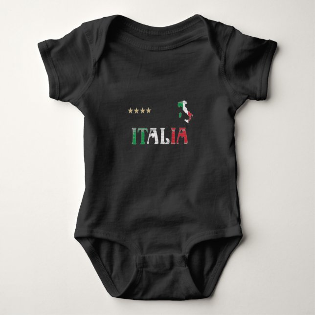 Body Italie Football Fan Shirt Drapeau (Devant)