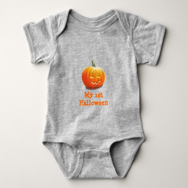 Body Jack O'Lantern Halloween Baby Bodysuit (Devant)
