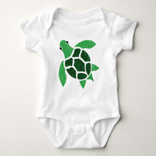Body Jade Green Sea Turtle Marble Mosaic Art