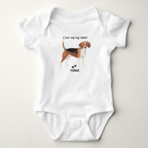Body J'adore mon grand sœur chienne Beagle pour bébé