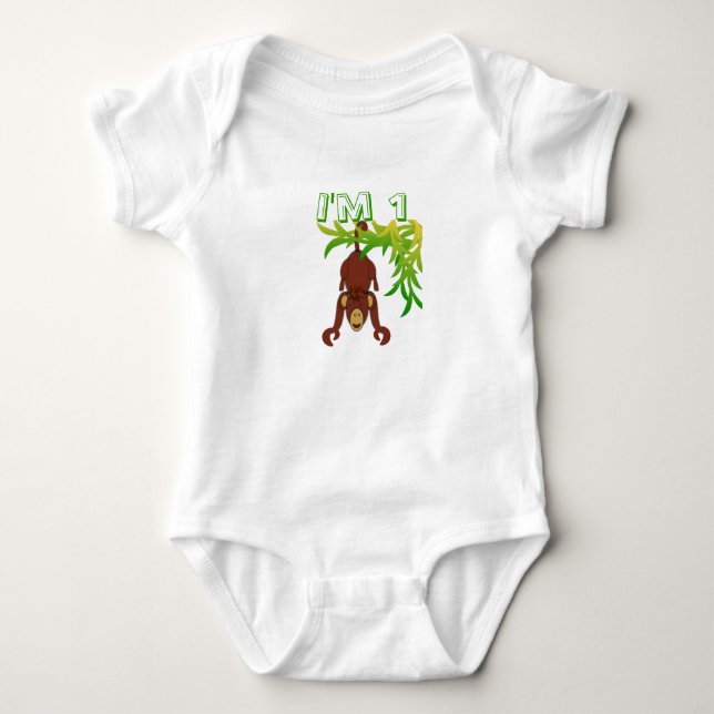 Body J'ai 1 ans, singe (Devant)