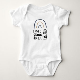 Body "J'ai besoin de lait"Body bébé en coton disponible