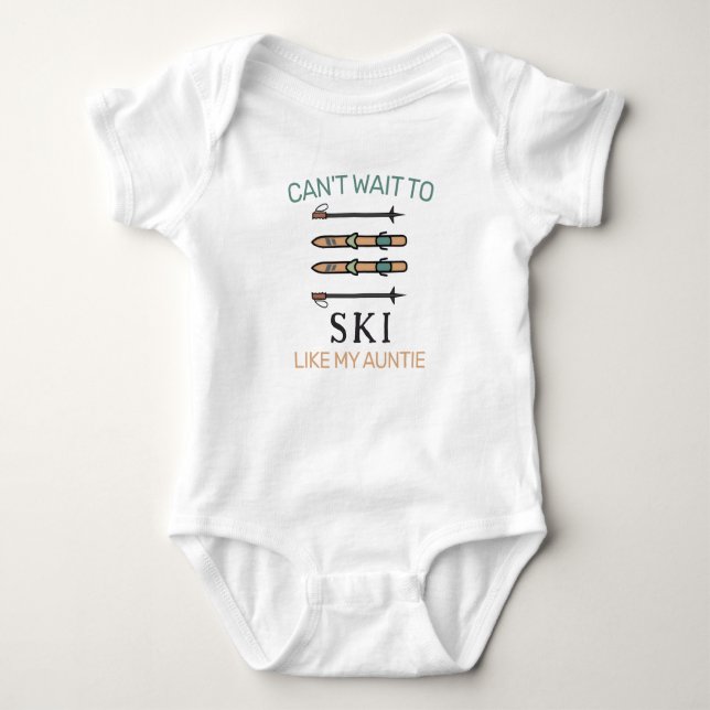 Body J'ai hâte de skier comme ma tante - Ski (Devant)