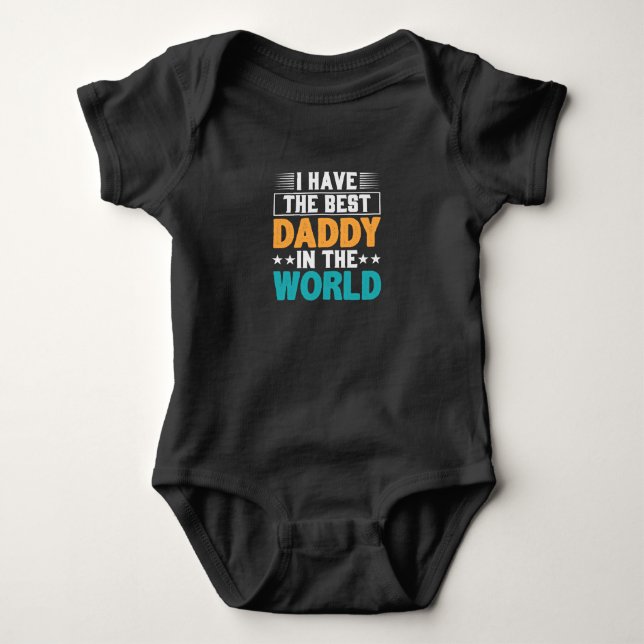 Body J'ai le meilleur papa dans le monde Bodysuit bébé (Devant)