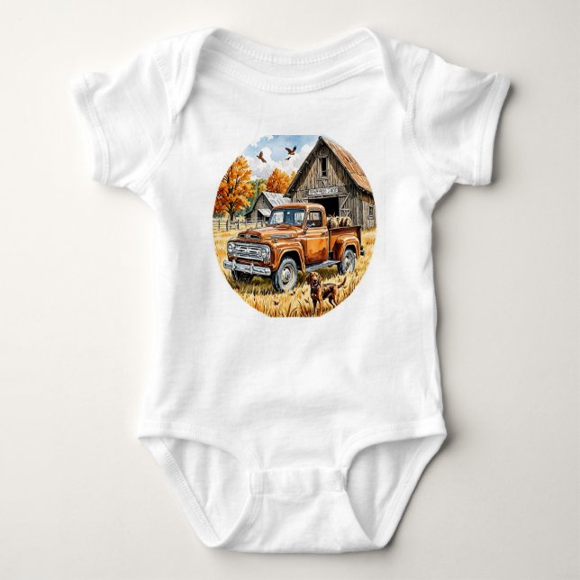 Body J'Aime Chasser Avec Papa, Chasse D'Automne, Automn (Devant)