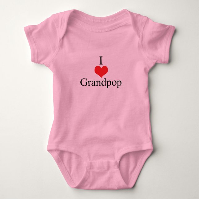 Body J'aime (coeur) Grandpop (Devant)