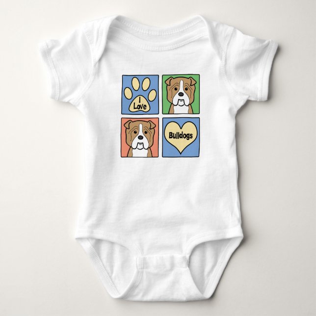 Body J'aime des bouledogues (Devant)