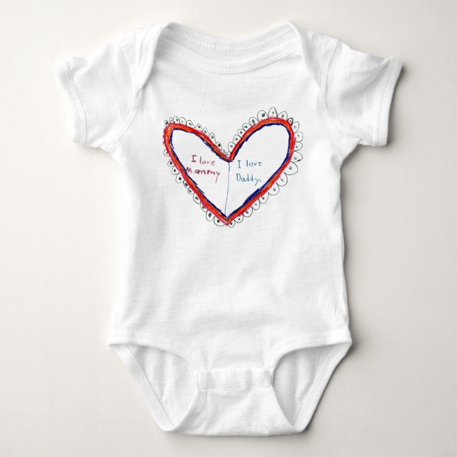 Body J'aime la maman et le papa (Devant)