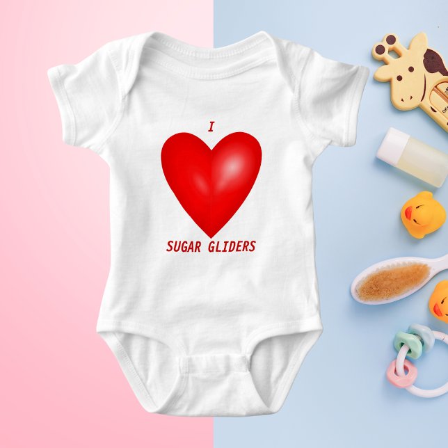 Body J'Aime Les Planeurs À Sucre (I Love Sugar Gliders Baby Bodysuit)