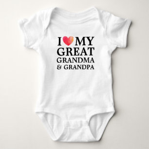 Body J'aime Ma Arrière Grand-Mère Et Grand-Père