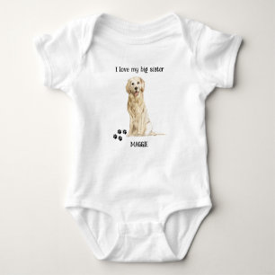 Body J'Aime Ma Grande Soeur Golden Retriever Chien Baby