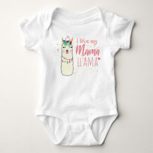 Body J'aime ma maman lama filles mignonnes rose or douc