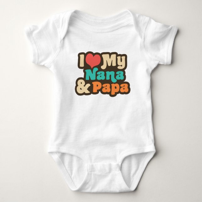 Body J'aime ma Nana & Papa (Devant)