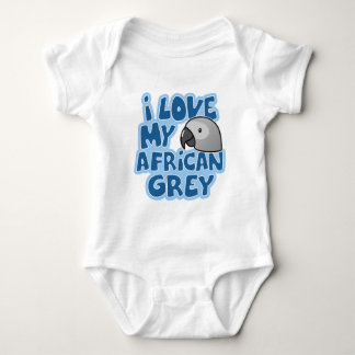 Body J'aime ma plante grimpante de bébé de gris