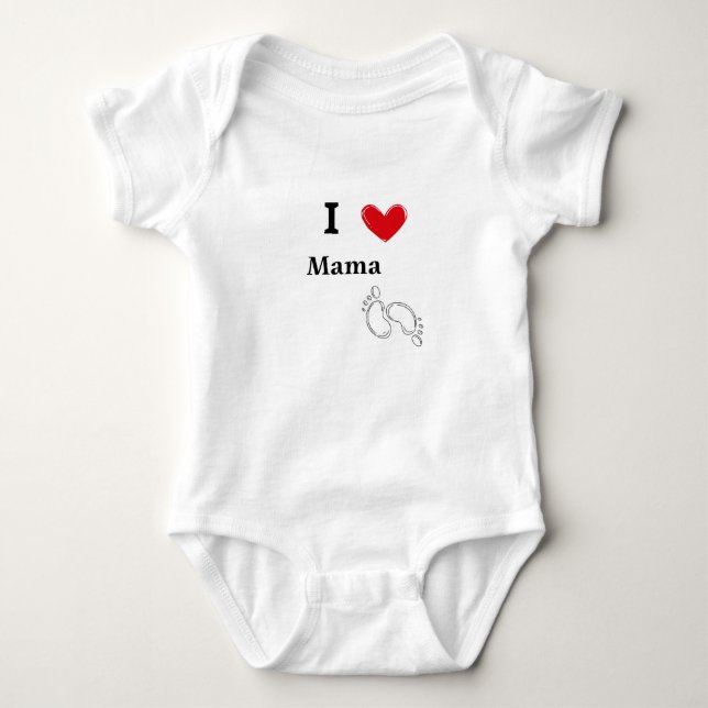 Body J'aime Maman Design Mignon (Devant)