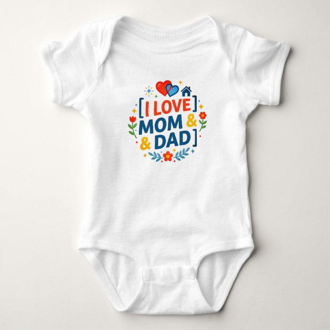 Body J'aime Maman & Papa (Cadeau de Naissance Grossesse (Devant)