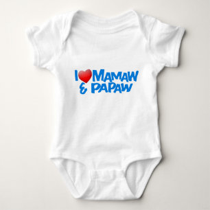 Body J'aime Mamaw et T-shirt de papaye