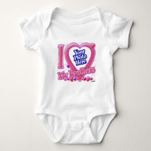 Body J'aime mes frères rose/violet - photo