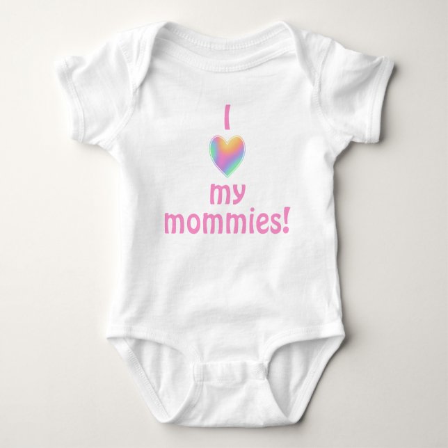 Body J'Aime Mes Mommies Baby Bodysuit (Devant)