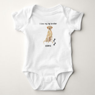 Body J'aime mon Big Brother Chien Nom Laboratoire Jaune