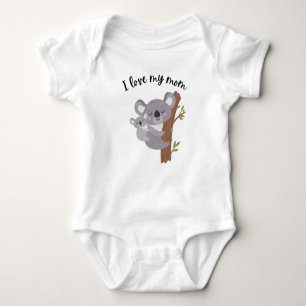 Body J'aime mon bodysuit de maman - nouveaux bébés, Fêt
