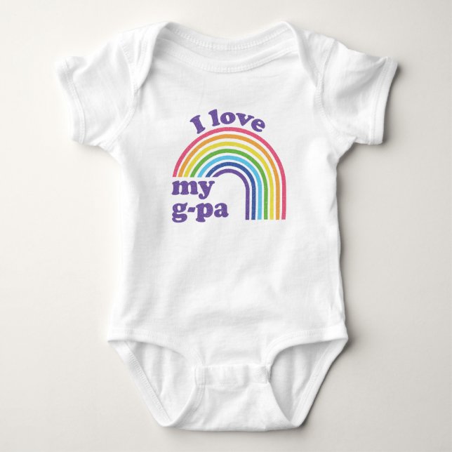 Body J'aime mon G-Pa - Arc-en-ciel mignon  (Devant)