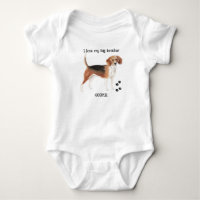 J'aime mon grand frère Beagle chien pour bébé