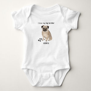 Body J'aime mon grand frère Carlin chien pour bébé