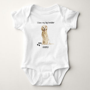 Body J'Aime Mon Grand Frère Golden Retriever Chien Baby