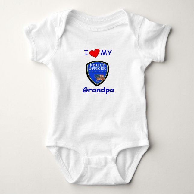 Body J'Aime Mon Grand-Père Policier (Devant)