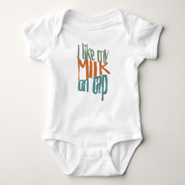 Body J'aime mon lait sur le robinet - chemise de bébé (Devant)
