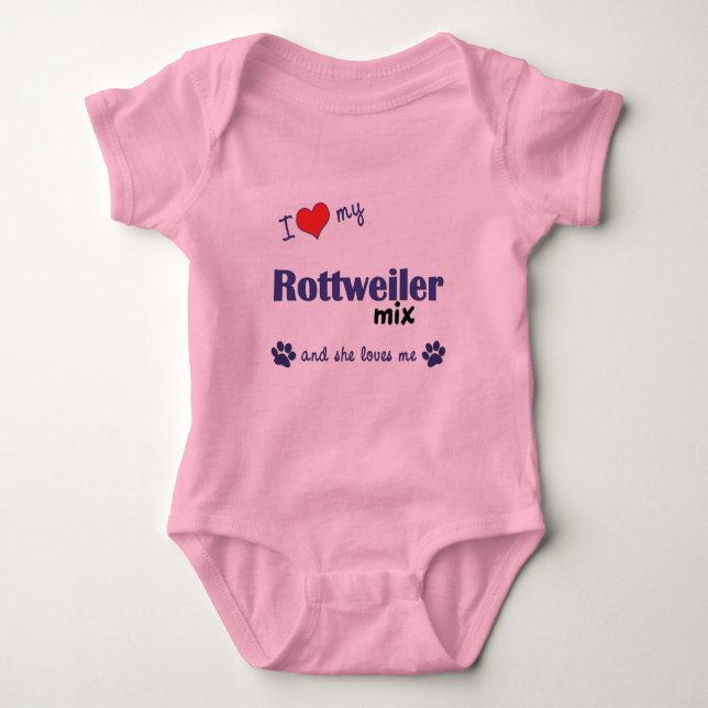 Body J'aime mon mélange de rottweiler (le chien (Devant)