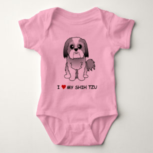 Body J'aime mon nourrisson de Shih Tzu/bébé Onsie