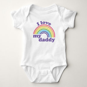 Body J'aime mon papa - Arc-en-ciel mignon 