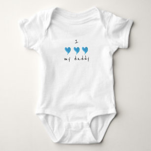 Body J'Aime Mon Papa Coeur Bleu