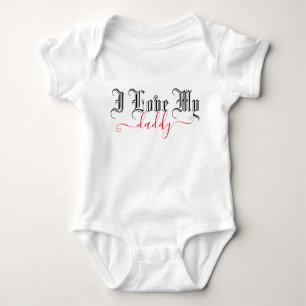 Body J'Aime Mon Papa   Script rouge personnalisable