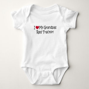 Body J'aime mon tracteur de rouge de grand-papas